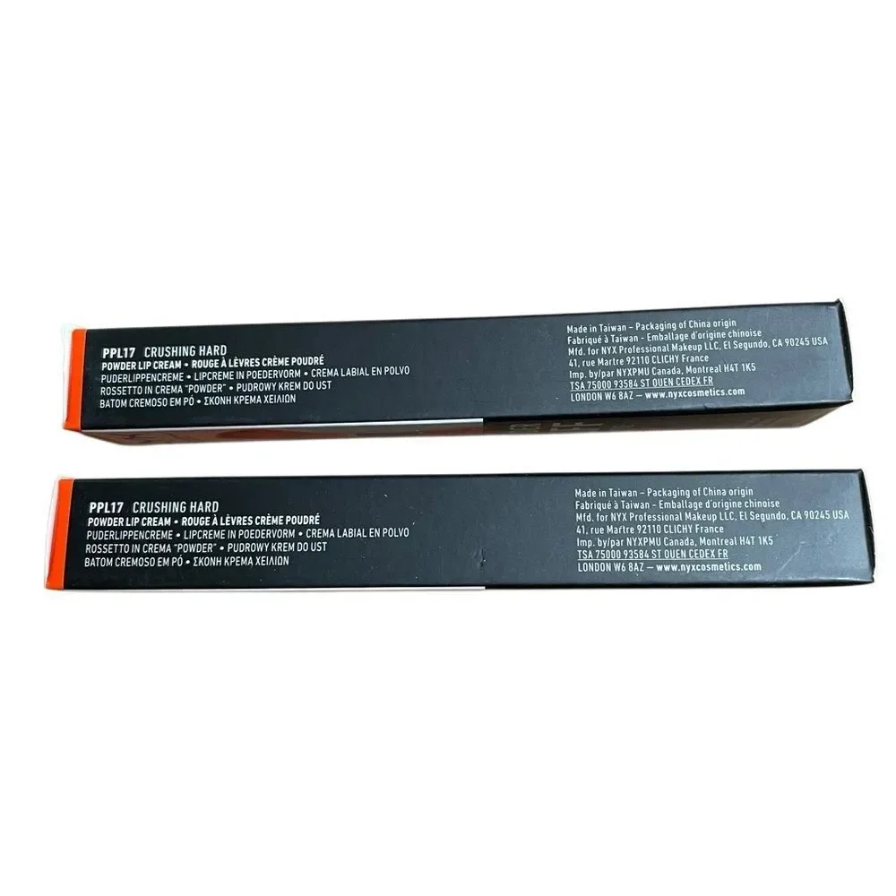 NYX Powder Puff Lippie - Crushing Hard Orange Matte‎ Liquid Lipstick 2-pack New